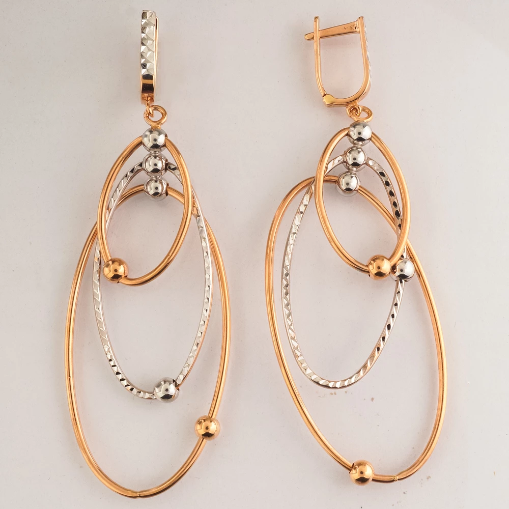 Серьги из красного золота 585 пробы