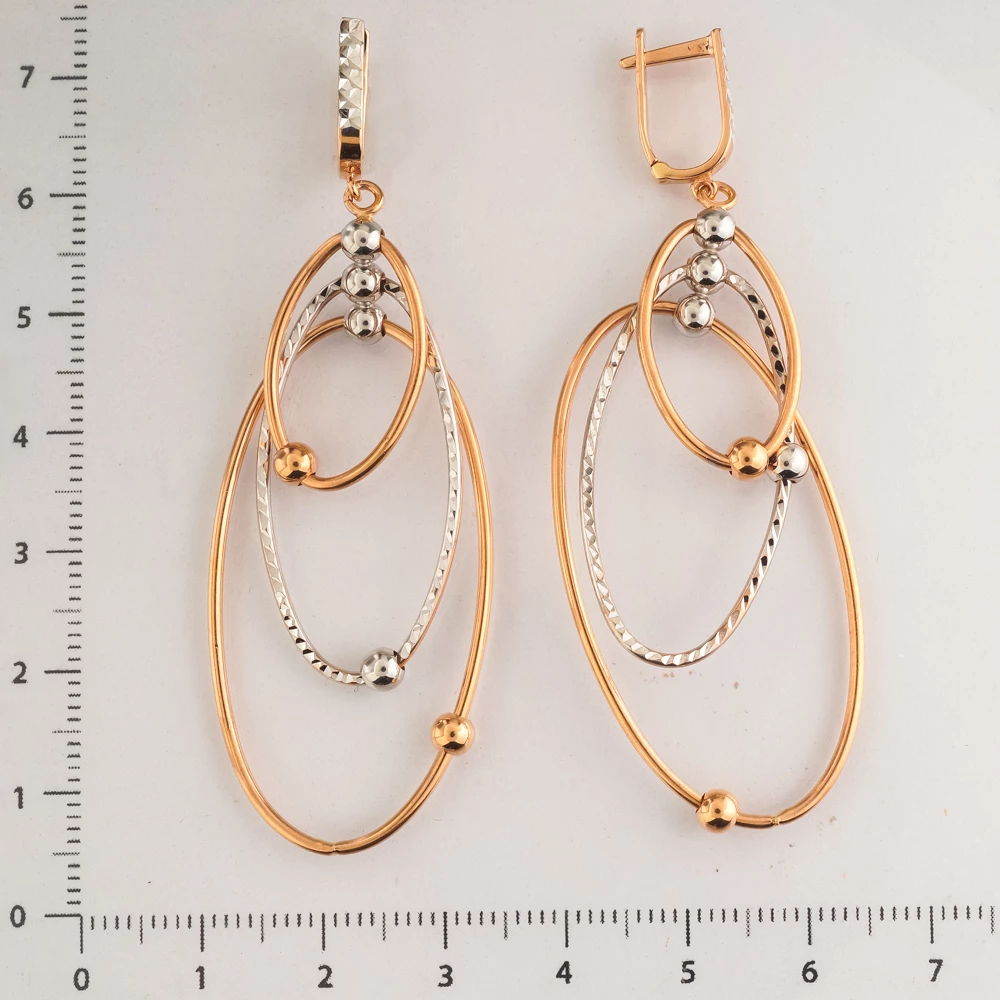 Серьги из красного золота 585 пробы