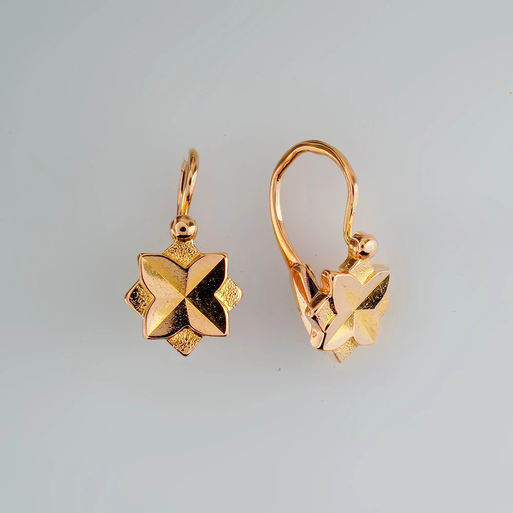 Серьги из красного золота 583 пробы