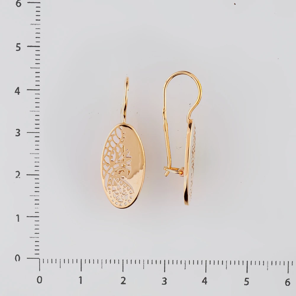 Серьги из красного золота 585 пробы