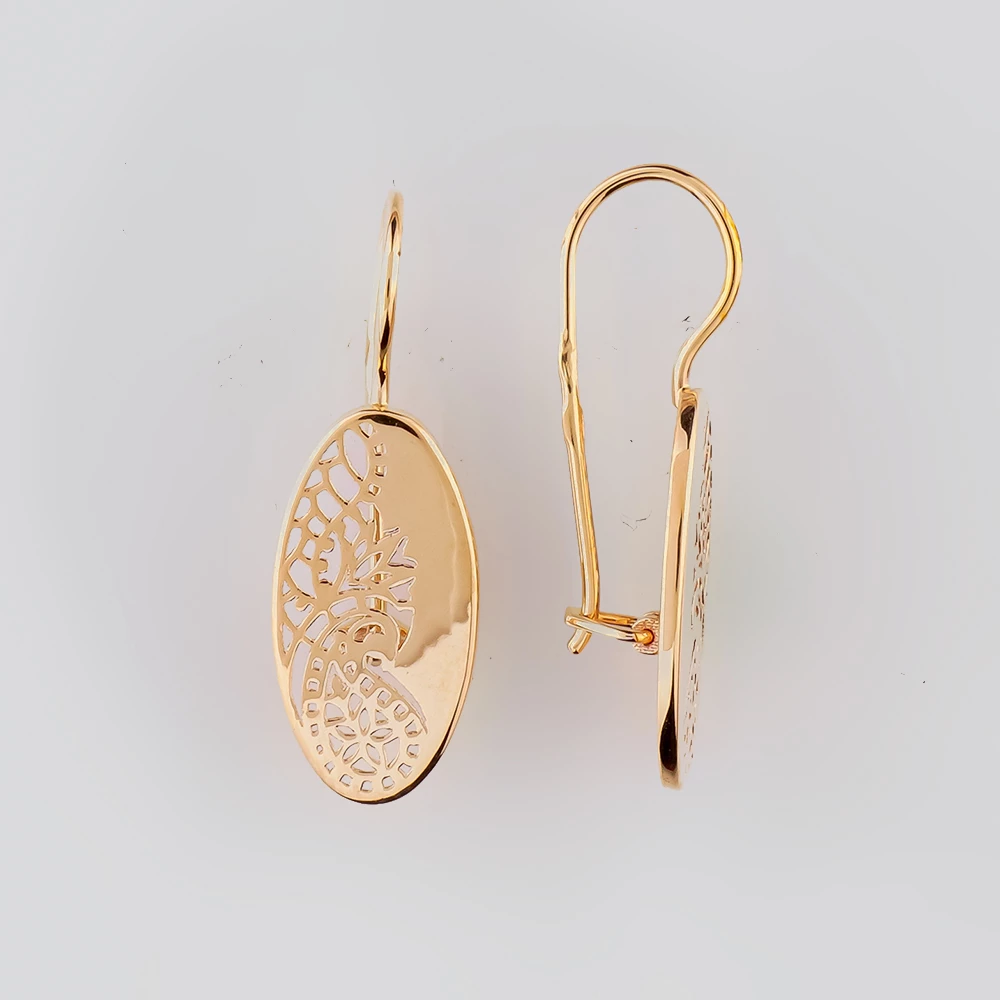 Серьги из красного золота 585 пробы