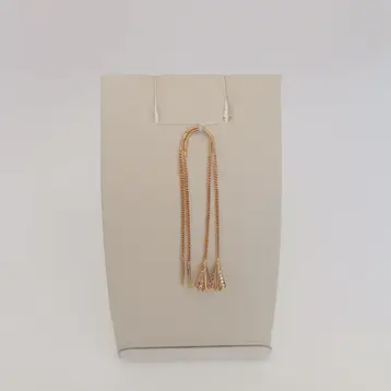 Серьги-продевки из красного золота 585 пробы