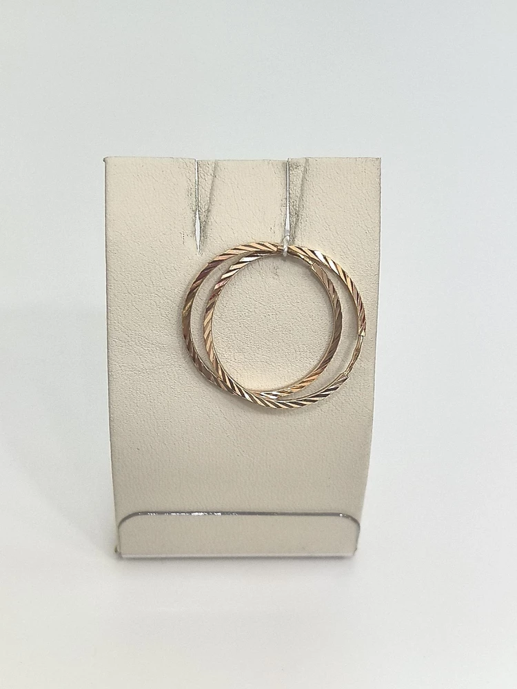 Серьги конго из красного золота 375 пробы