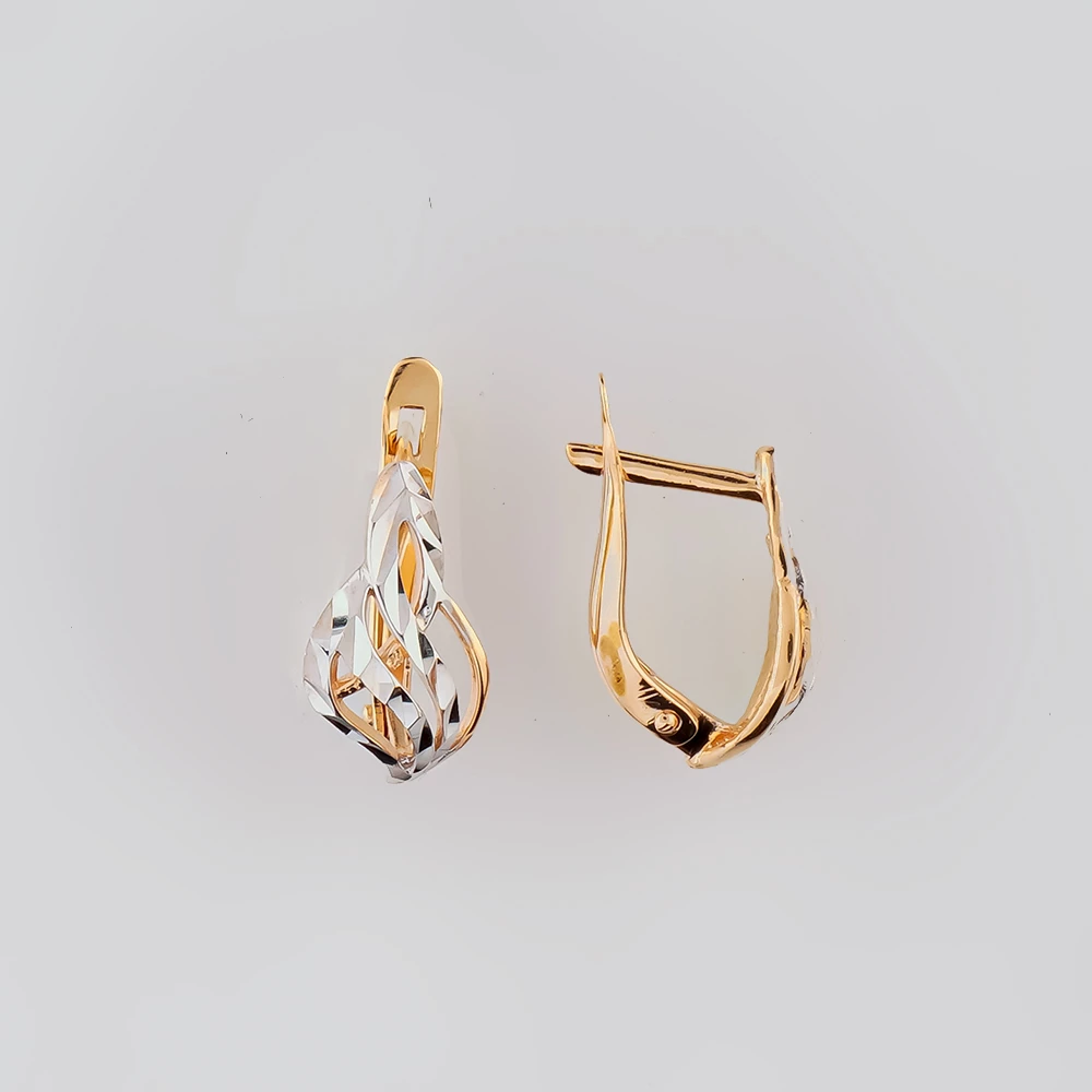 Серьги из красного золота 585 пробы