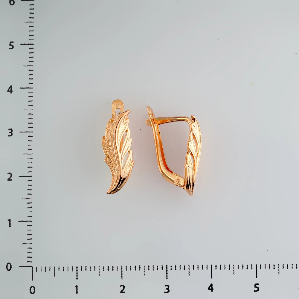 Серьги из красного золота 585 пробы