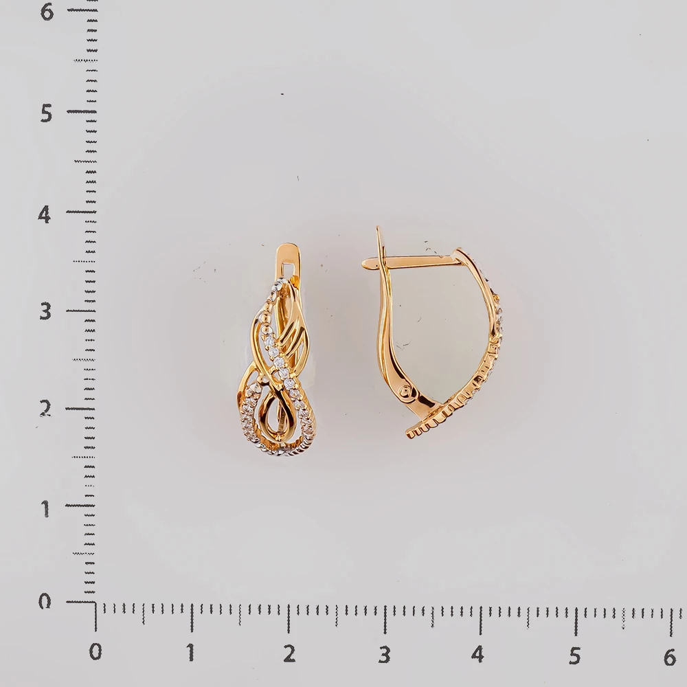 Серьги из красного золота 585 пробы