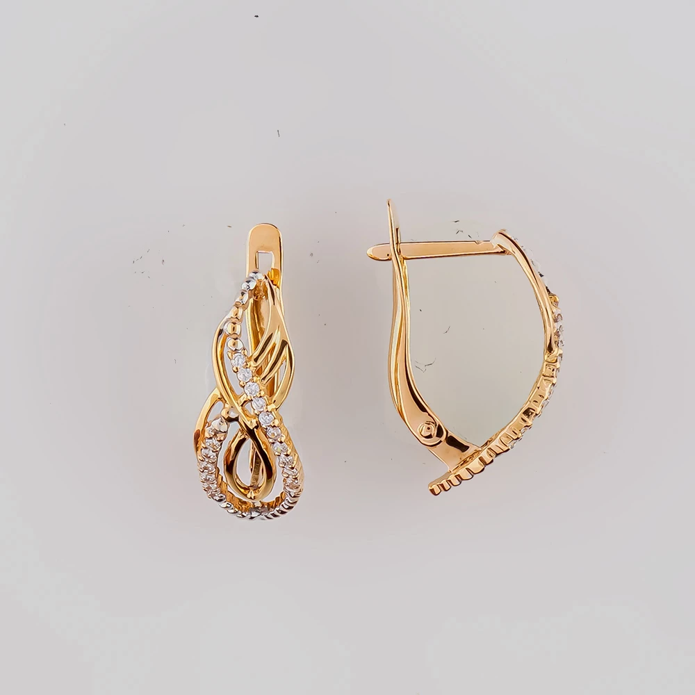 Серьги из красного золота 585 пробы