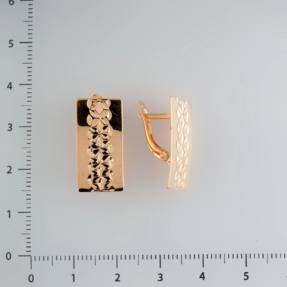 Серьги из красного золота 585 пробы