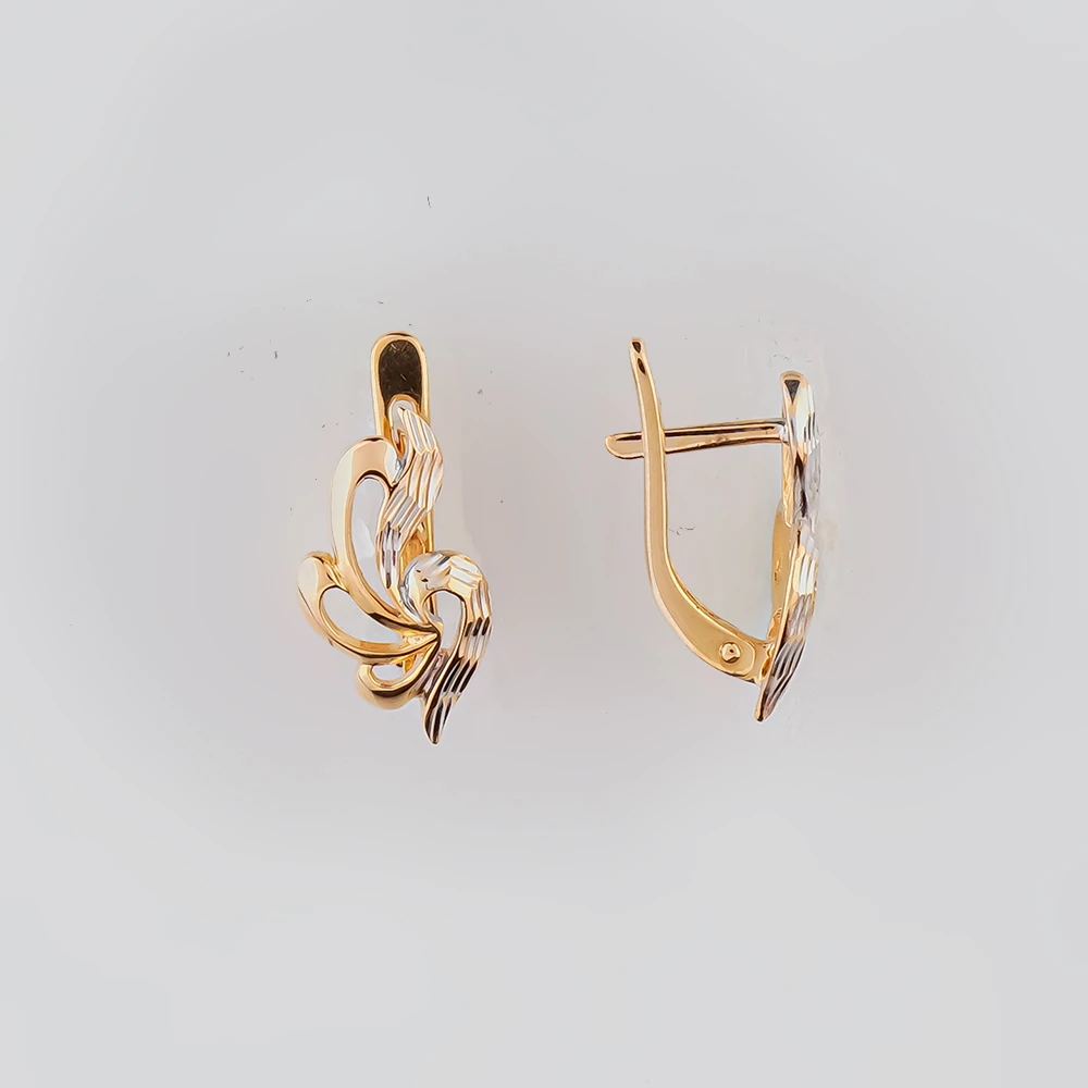 Серьги из красного золота 585 пробы