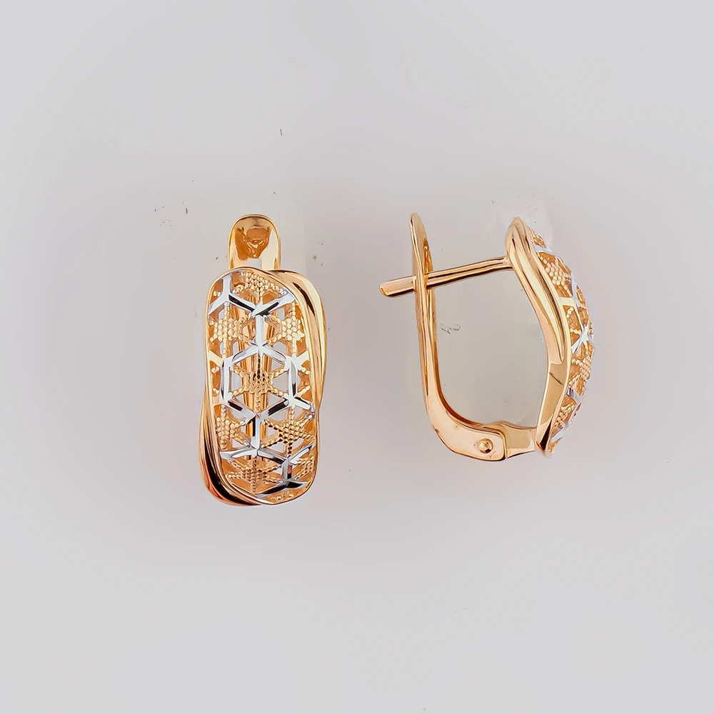 Серьги из красного золота 585 пробы