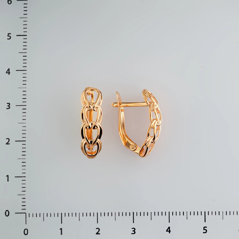 Серьги из красного золота 585 пробы