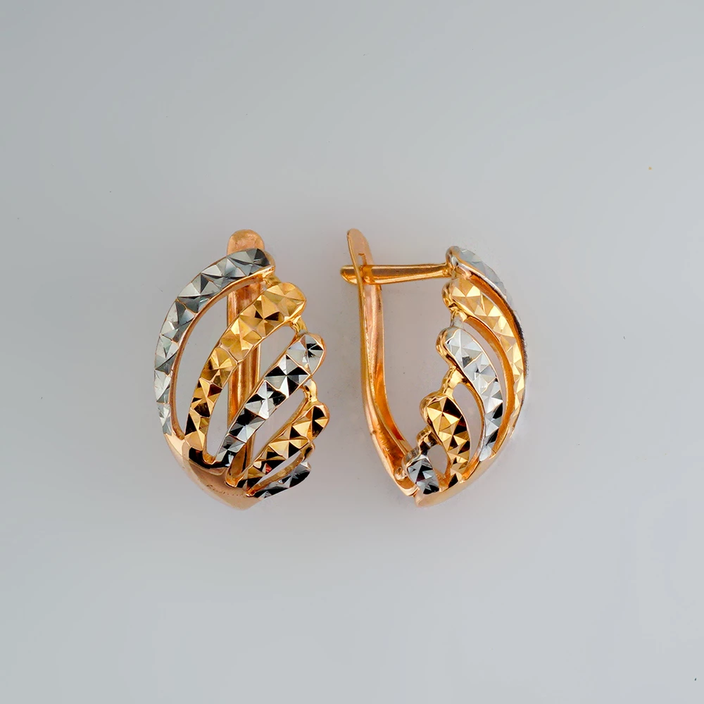 Серьги из красного золота 585 пробы