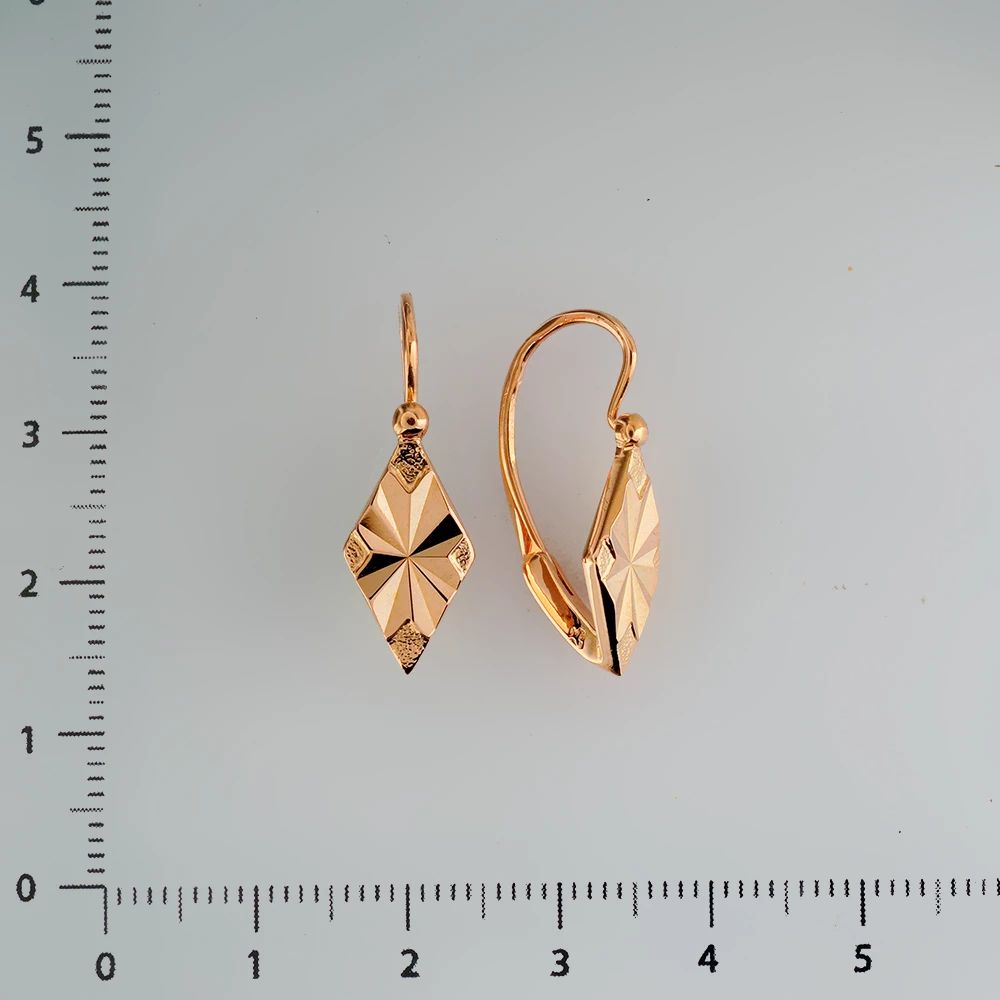 Серьги из красного золота 583 пробы