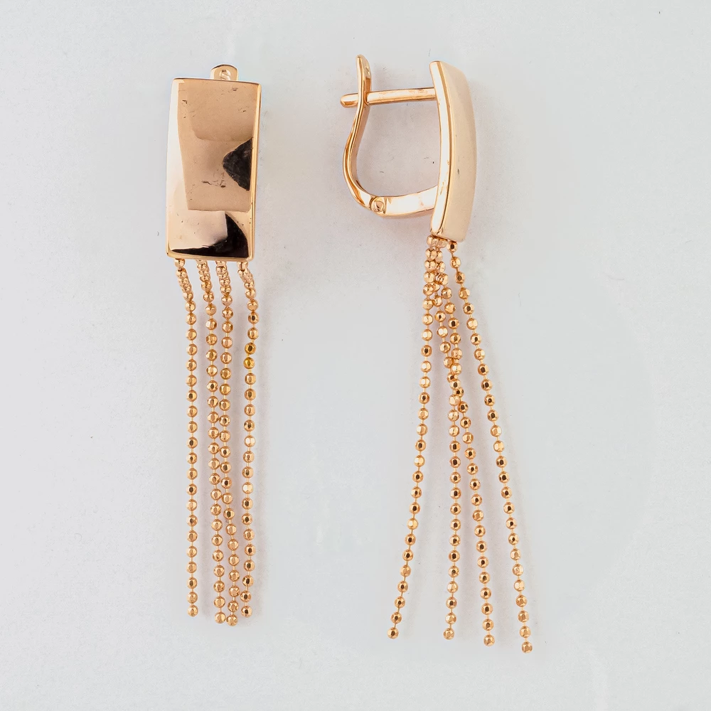Серьги из красного золота 585 пробы