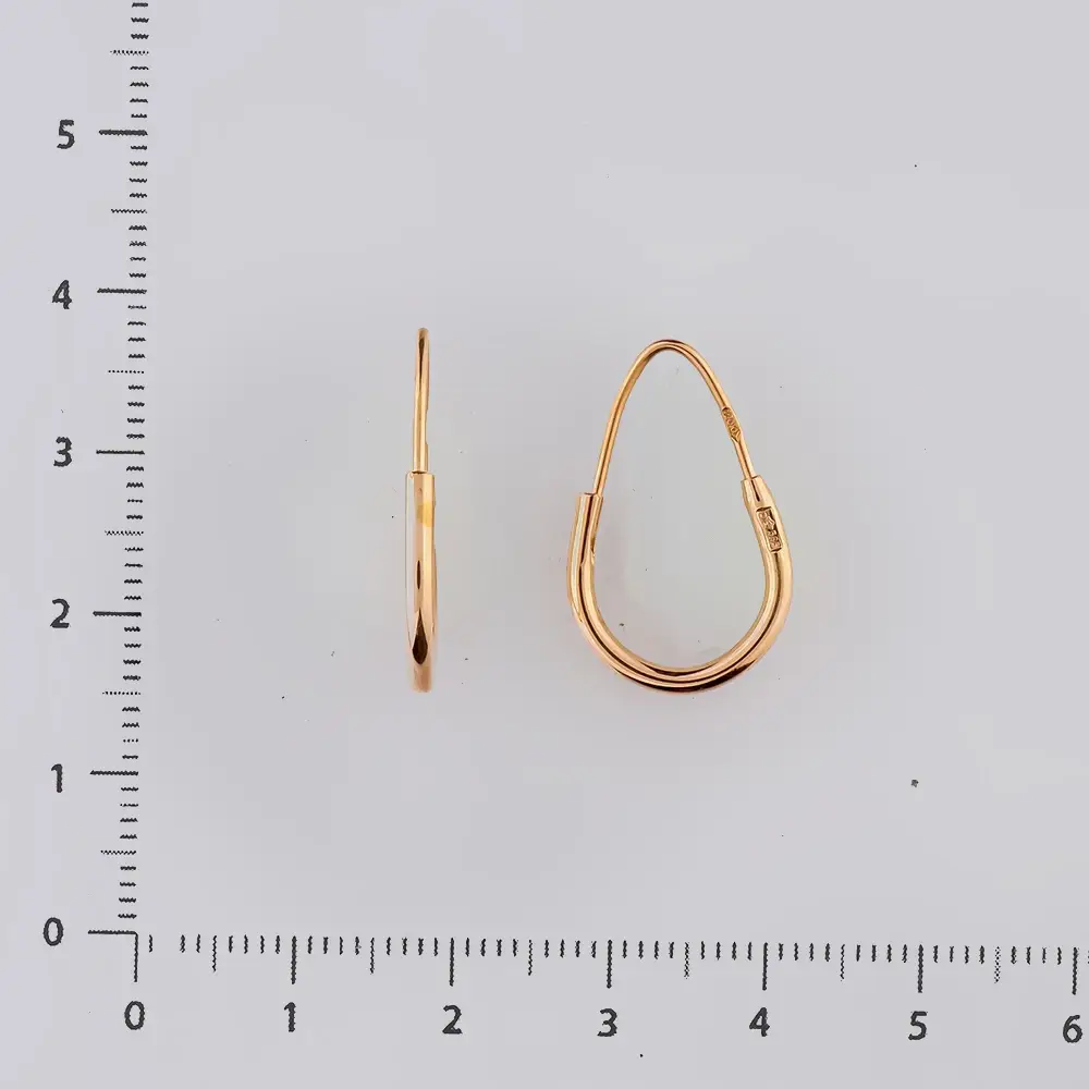 Серьги из красного золота 585 пробы