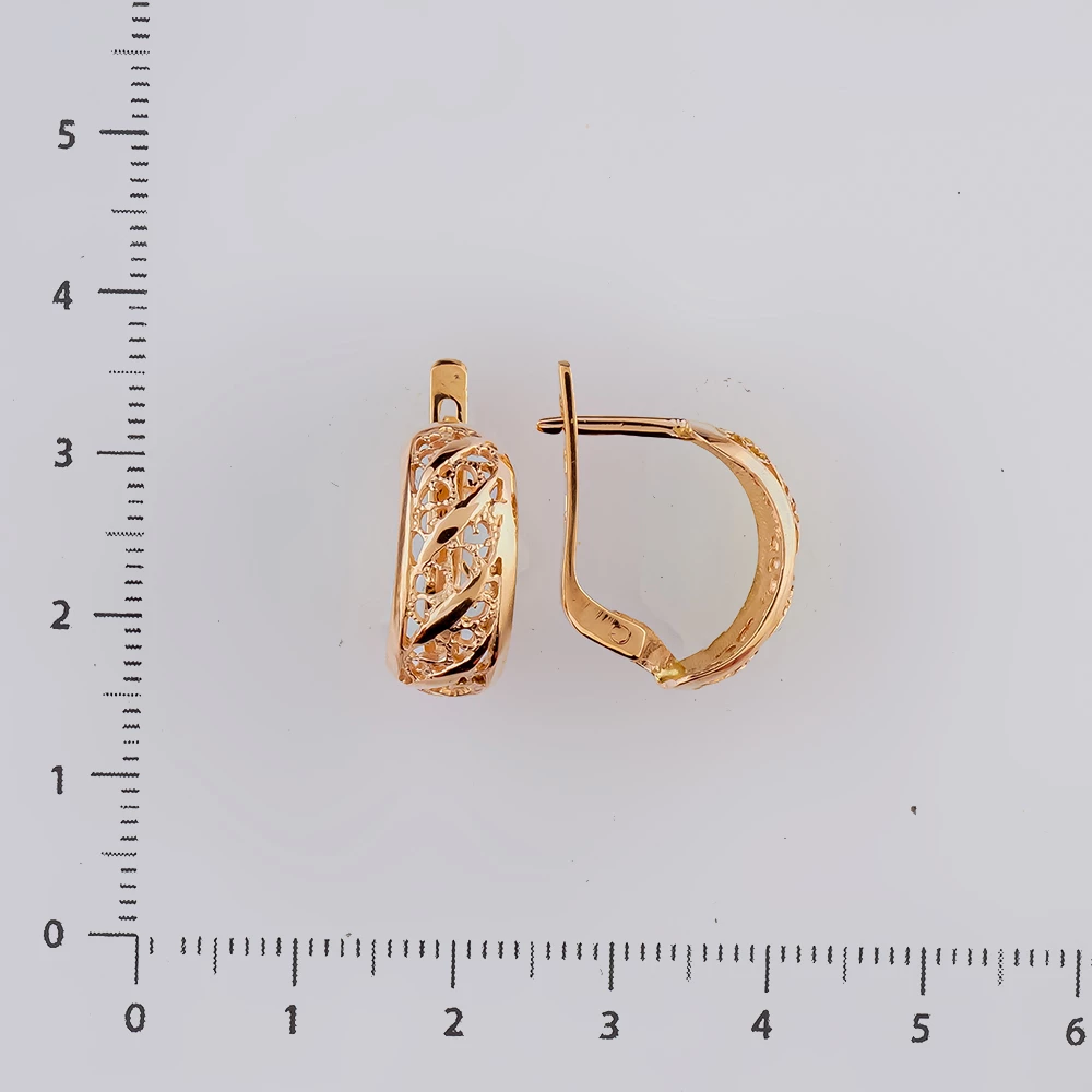Серьги из красного золота 585 пробы