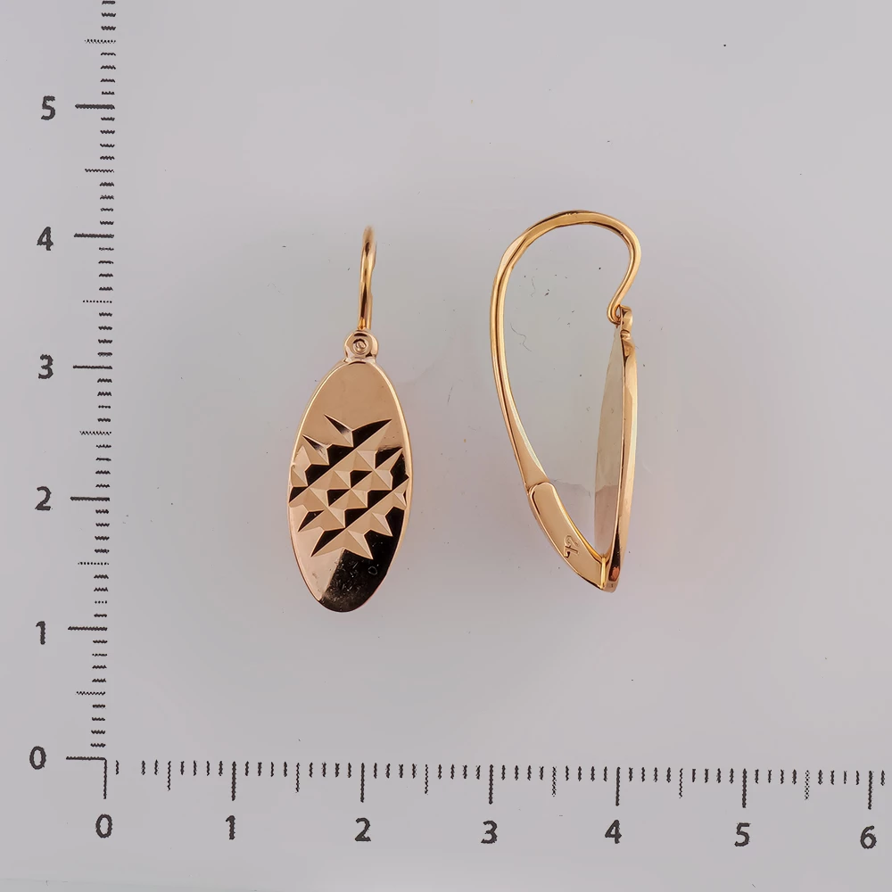 Серьги из красного золота 583 пробы