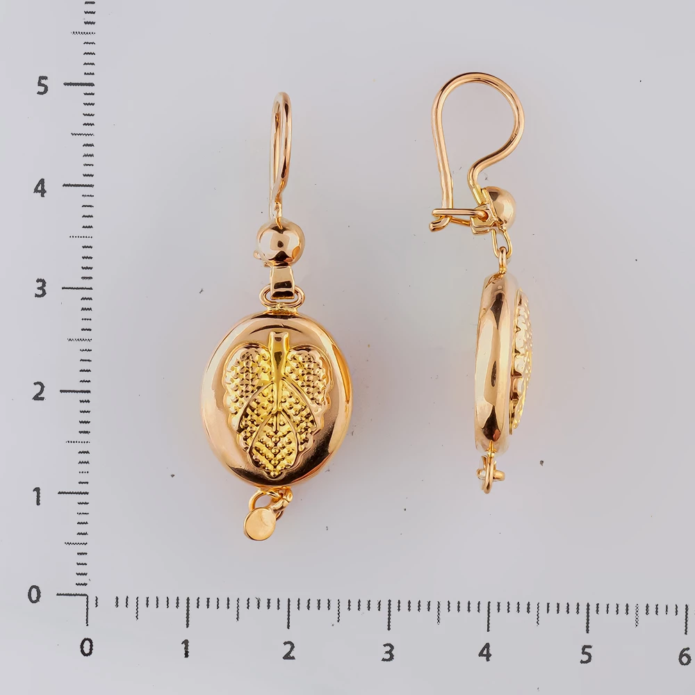 Серьги из красного золота 585 пробы