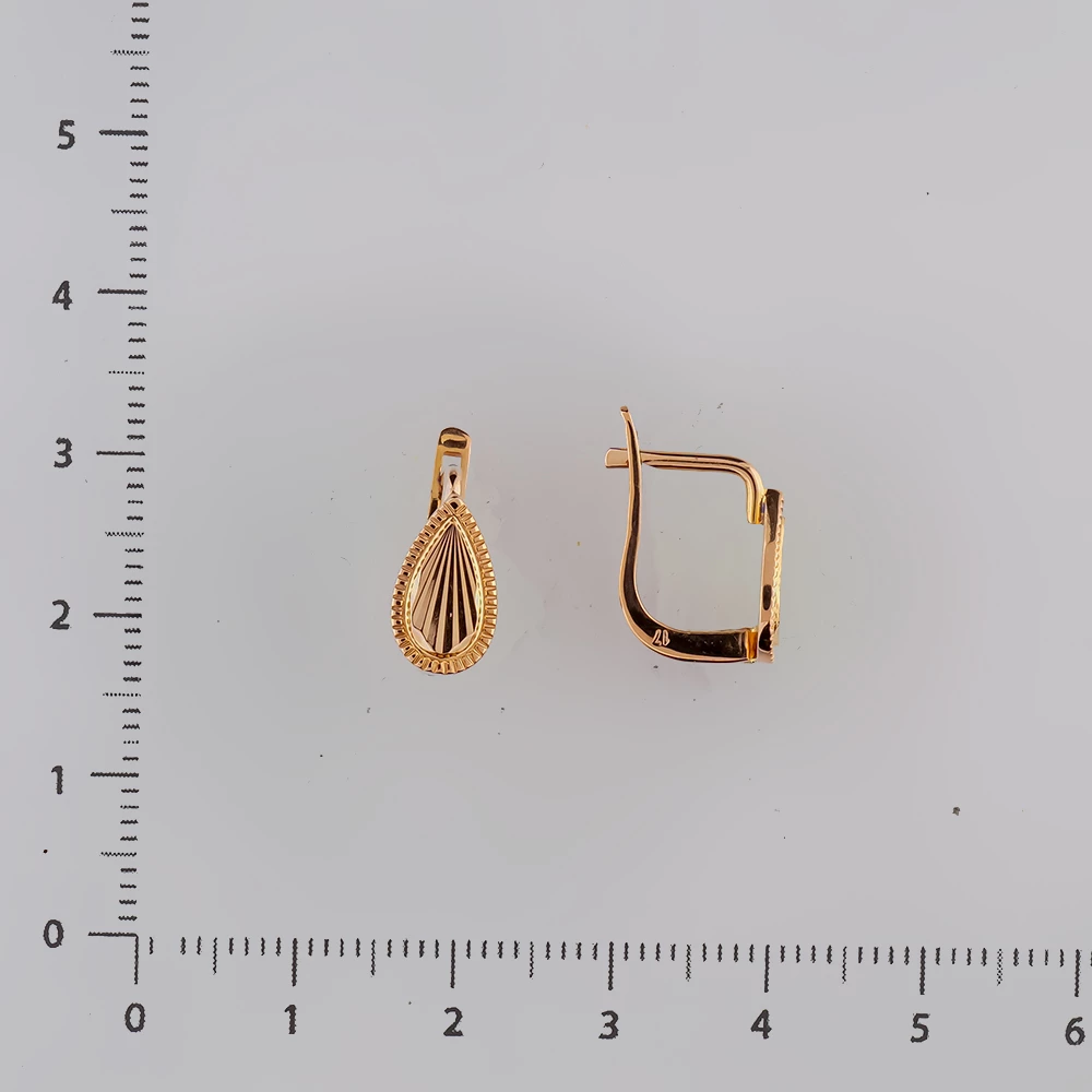 Серьги из красного золота 585 пробы