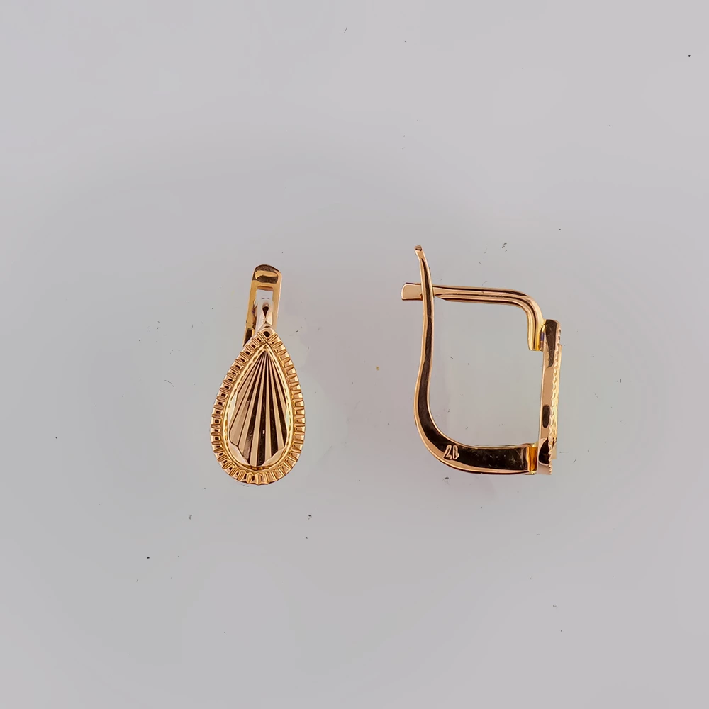 Серьги из красного золота 585 пробы