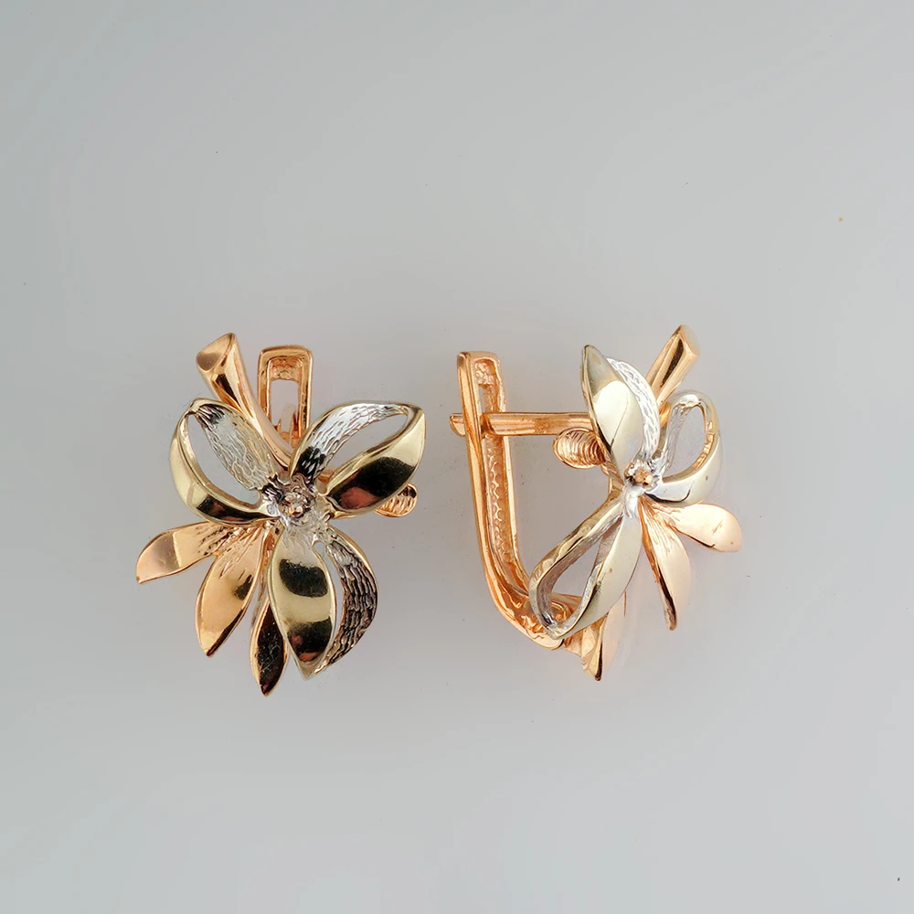 Серьги из красного золота 585 пробы