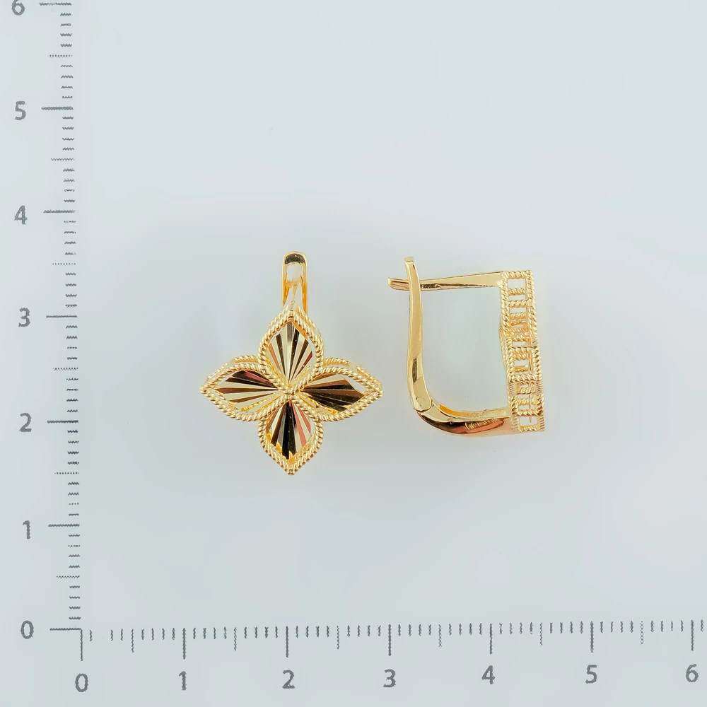 Серьги из желтого золота 585 пробы