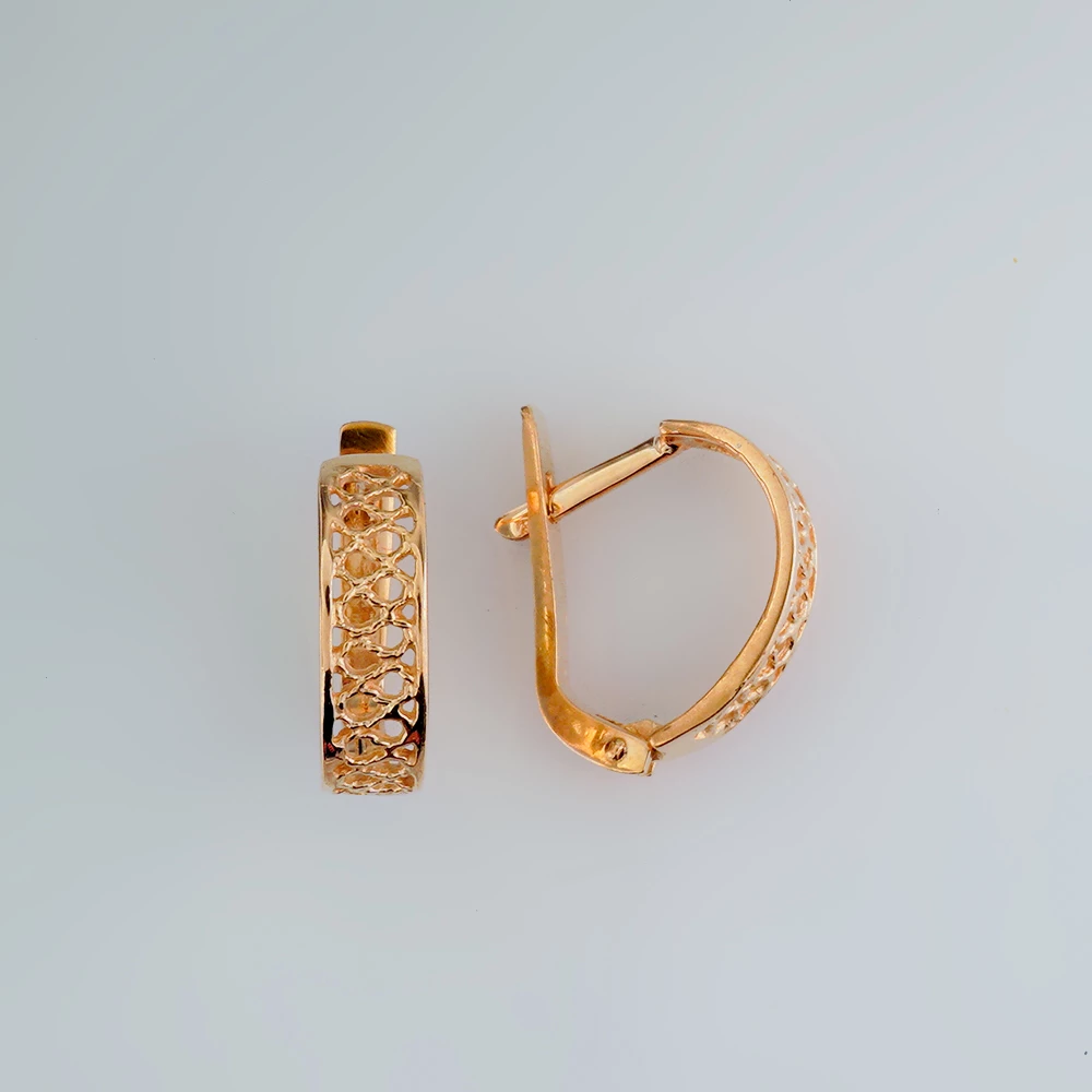 Серьги из красного золота 585 пробы