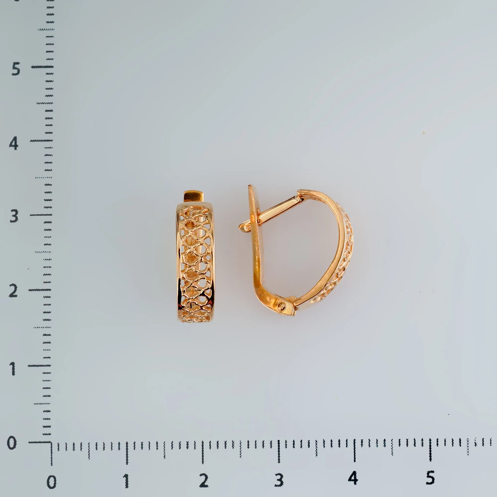Серьги из красного золота 585 пробы