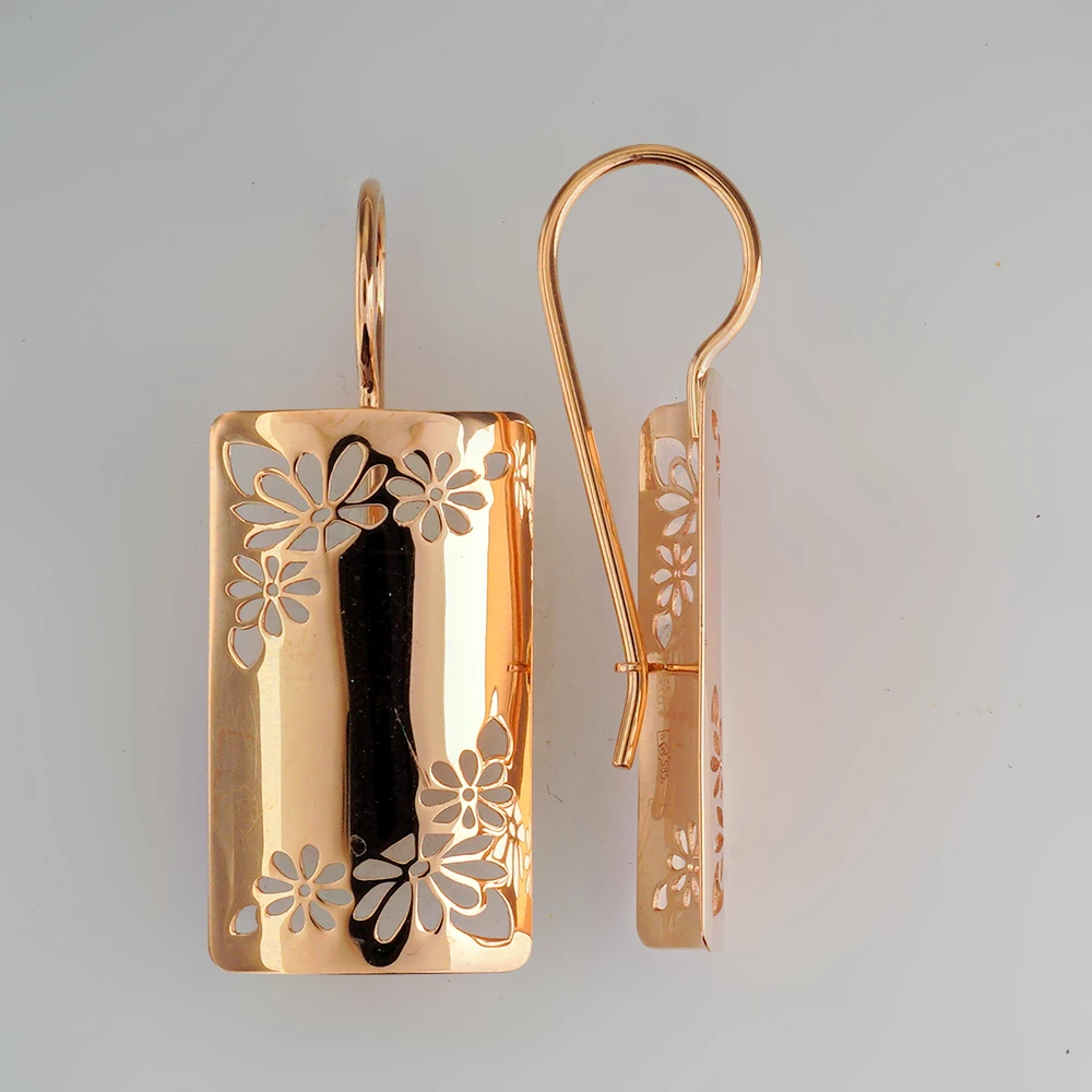 Серьги из красного золота 585 пробы