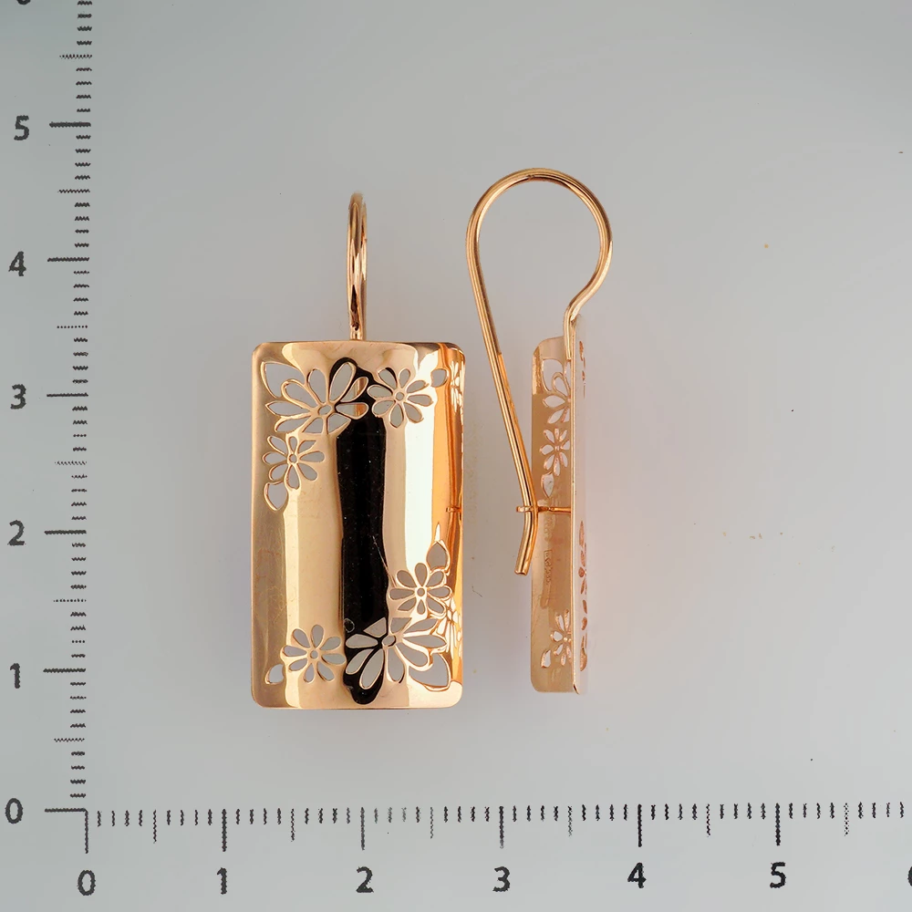Серьги из красного золота 585 пробы