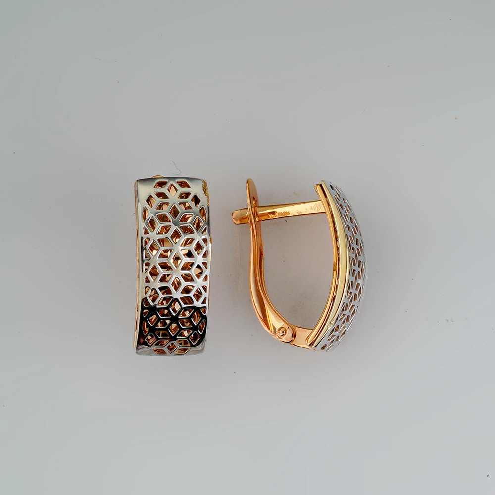 Серьги из красного золота 585 пробы