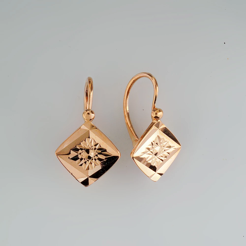 Серьги из красного золота 583 пробы