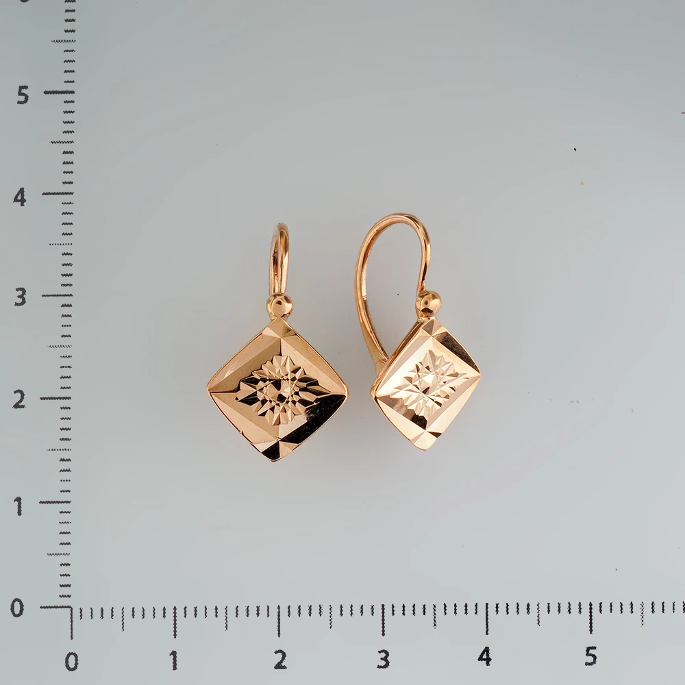 Серьги из красного золота 583 пробы