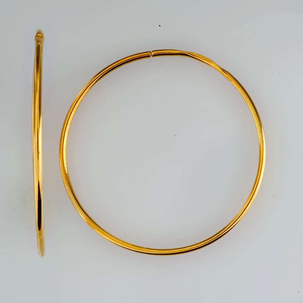 Серьги конго из желтого золота 750 пробы