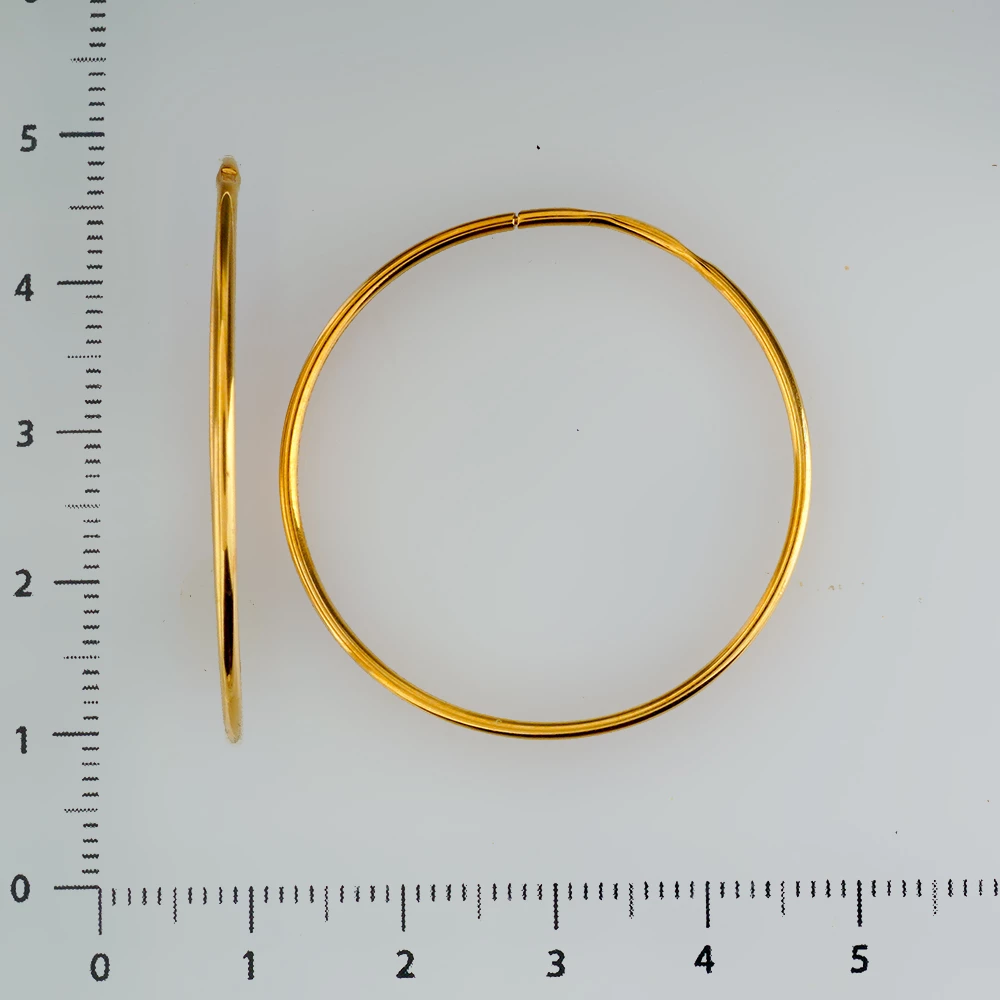 Серьги конго из желтого золота 750 пробы