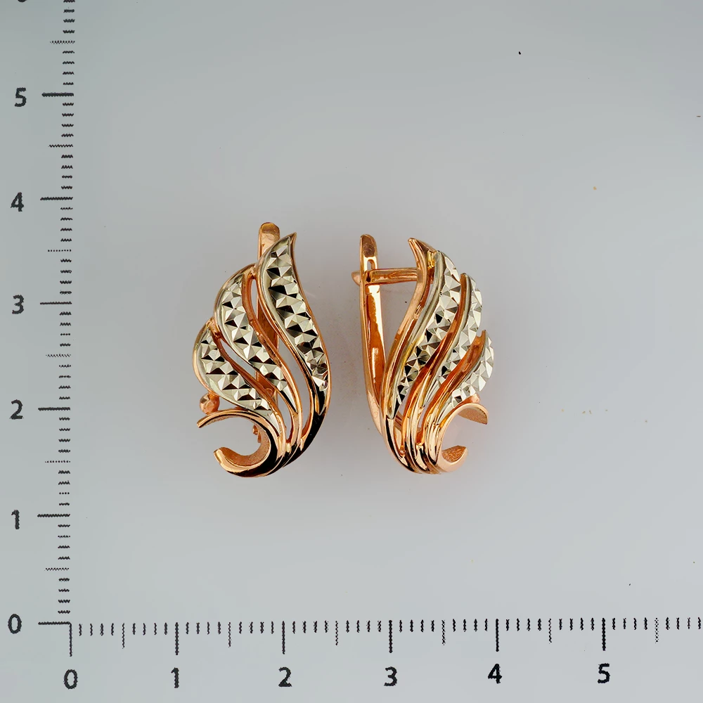 Серьги из красного золота 585 пробы