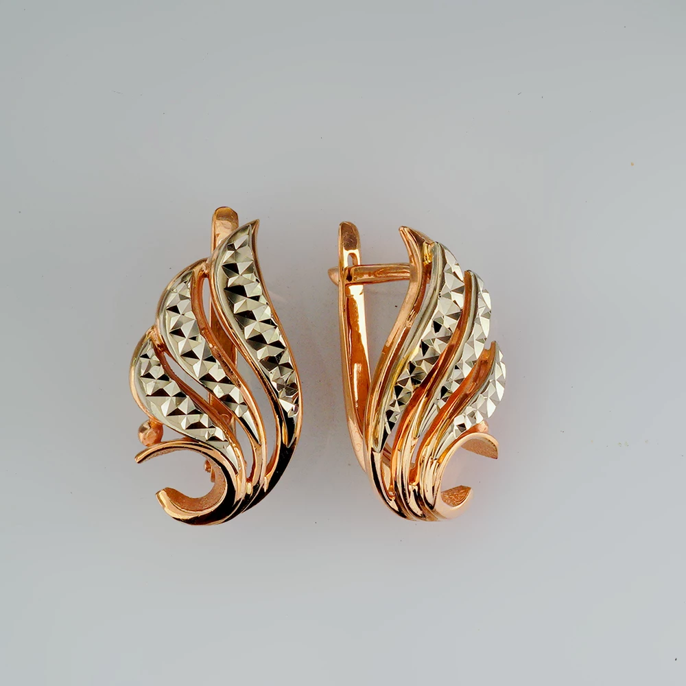 Серьги из красного золота 585 пробы