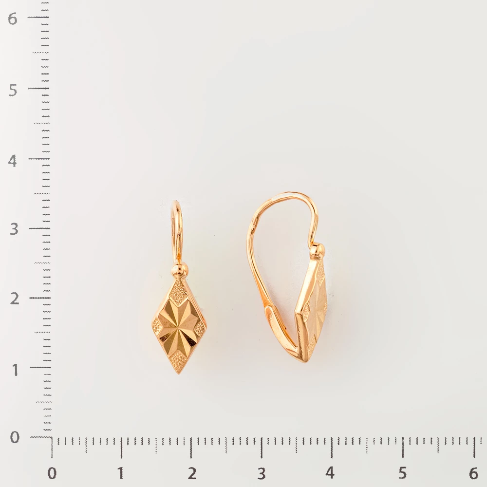 Серьги из красного золота 583 пробы