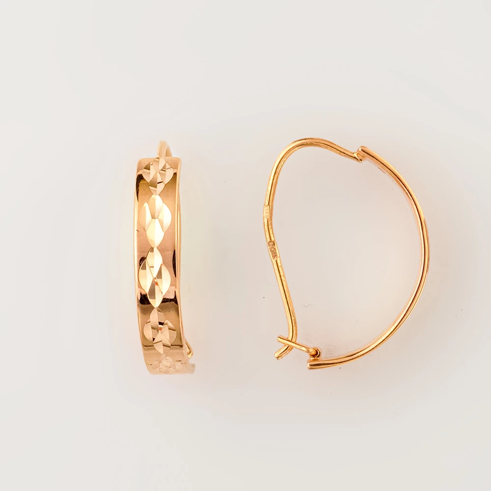 Серьги из красного золота 585 пробы