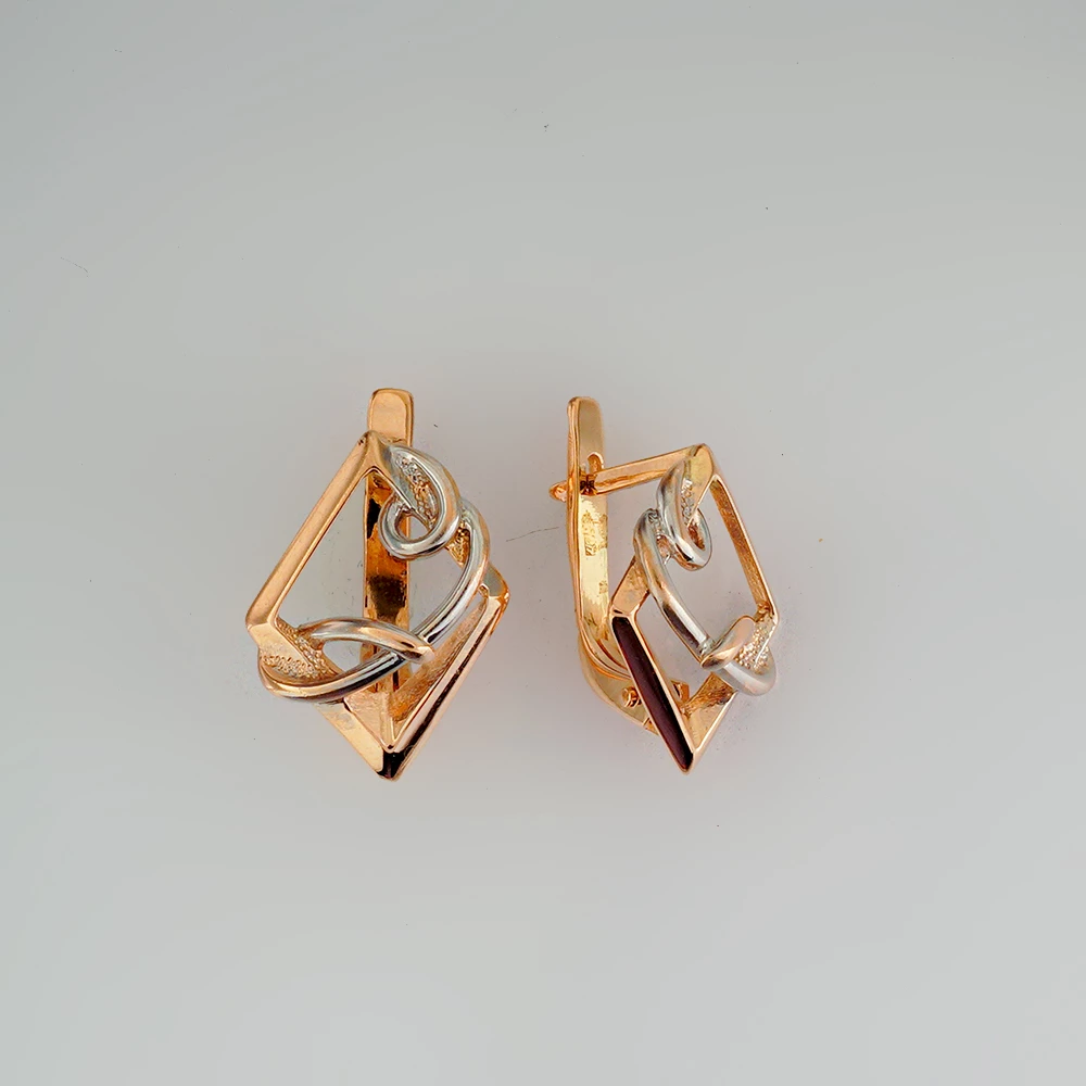 Серьги из красного золота 585 пробы