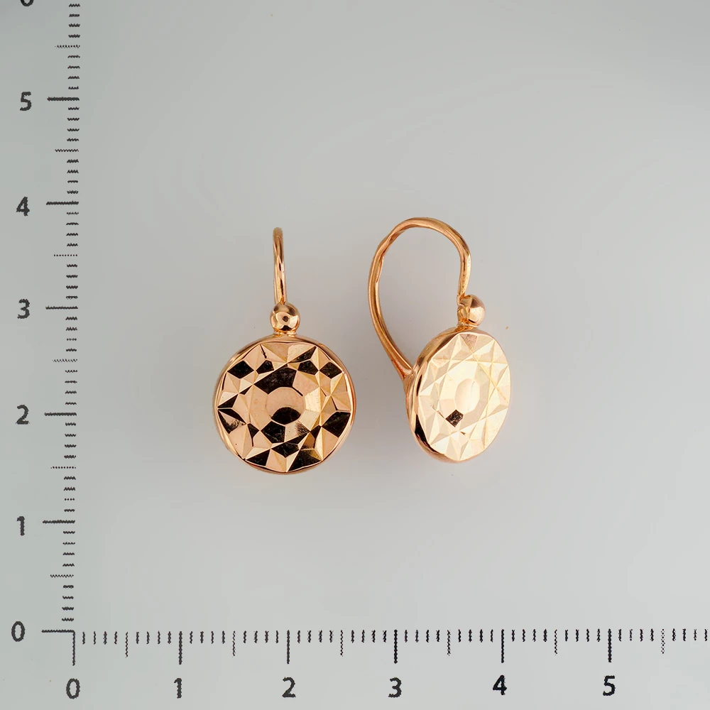 Серьги из красного золота 583 пробы