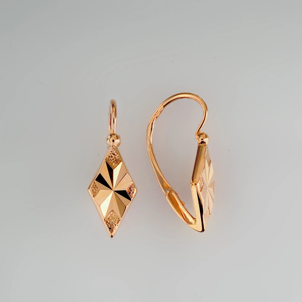Серьги из красного золота 585 пробы