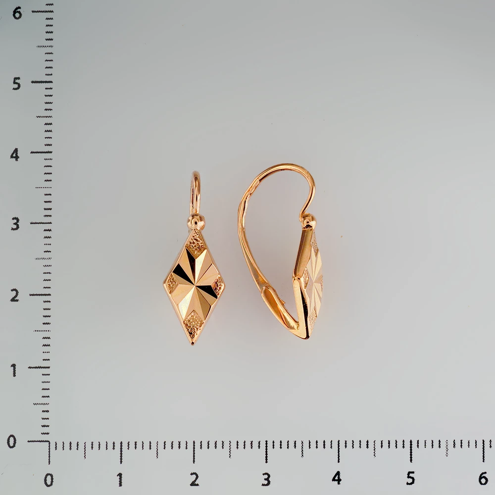 Серьги из красного золота 585 пробы