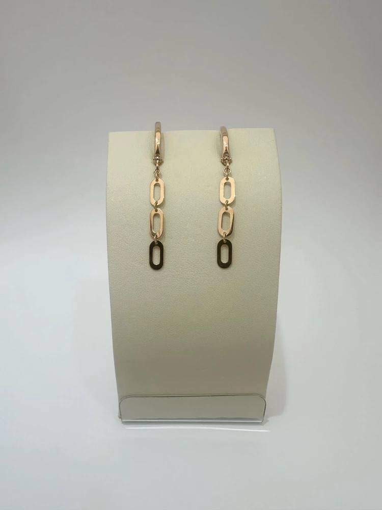 Серьги из красного золота 585 пробы