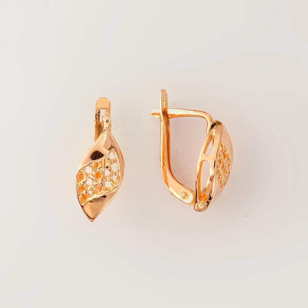 Серьги из красного золота 585 пробы