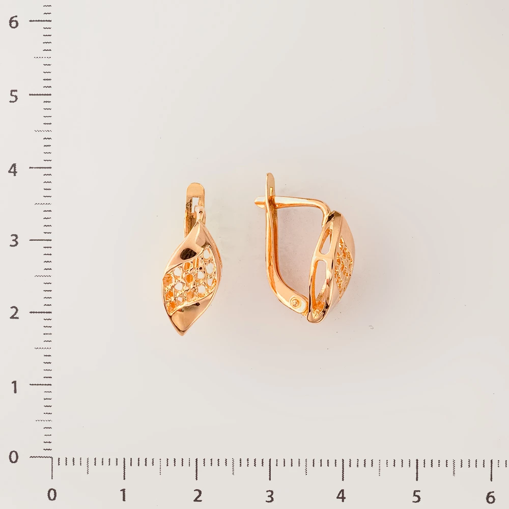Серьги из красного золота 585 пробы