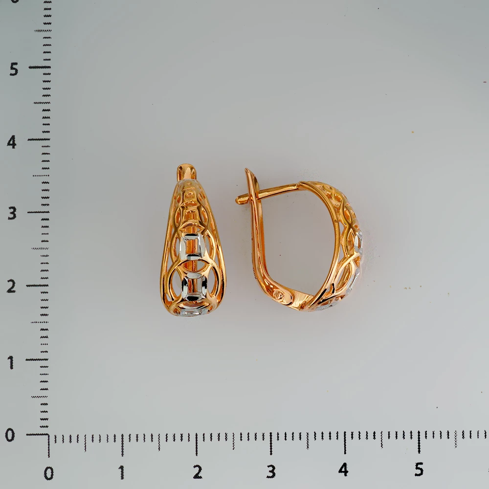 Серьги из красного золота 585 пробы