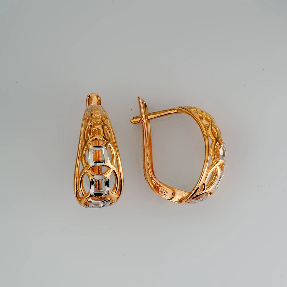 Серьги из красного золота 585 пробы