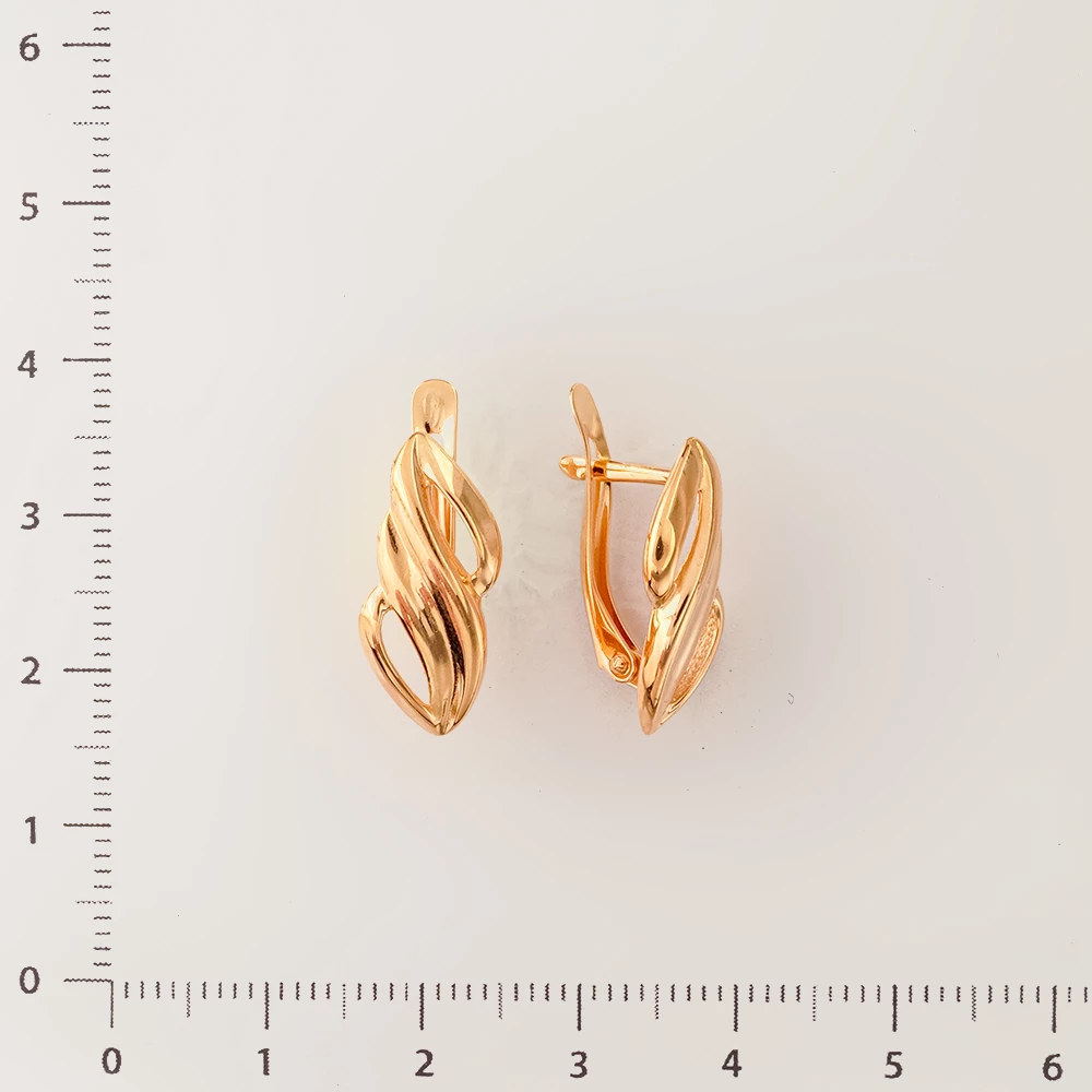 Серьги из красного золота 585 пробы