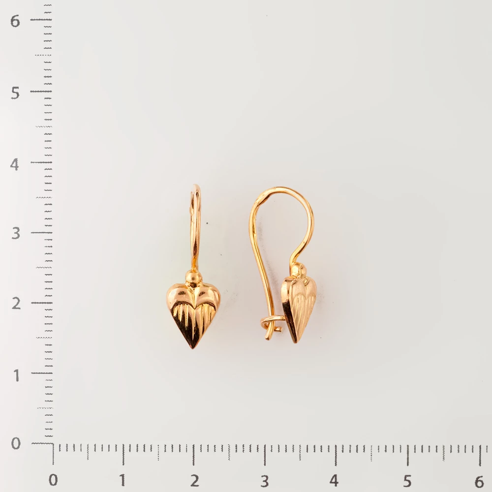 Серьги из красного золота 583 пробы